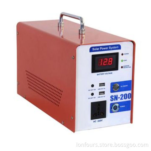 Portable 300W Solar Power System for Home or Travel Charging, 12V DC/220V AC